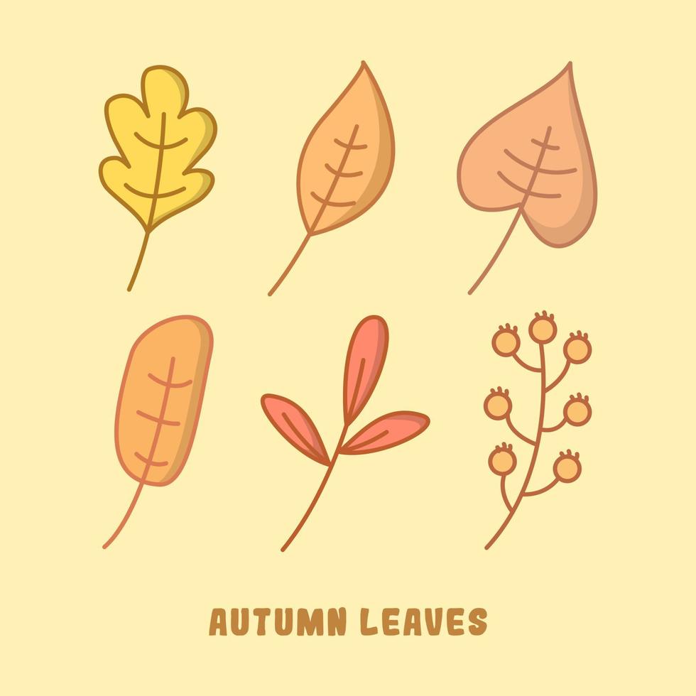 conception de forme de feuilles d'automne sur fond isolé vecteur