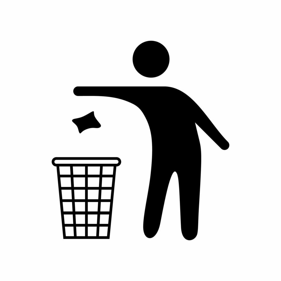 ne pas jeter le signe. jeter les ordures à sa place. s'il vous plaît ne jetez pas de déchets dans le concept de conception de toilettes vecteur