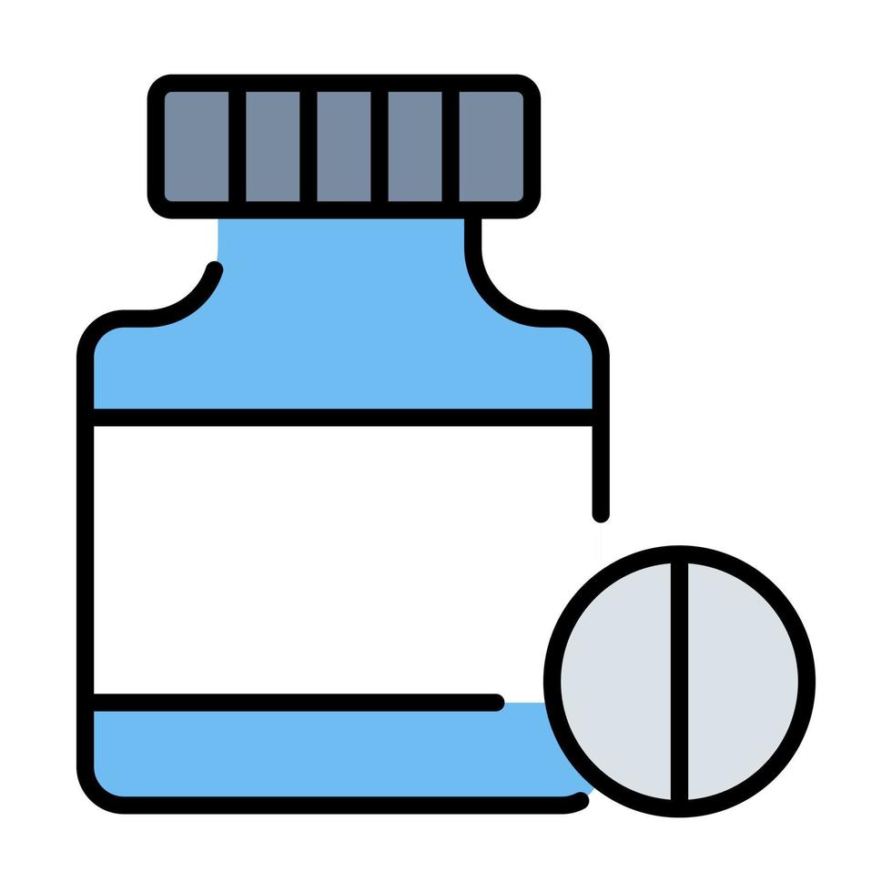 conception de concepts modernes de bouteille de pilules, illustration vectorielle vecteur