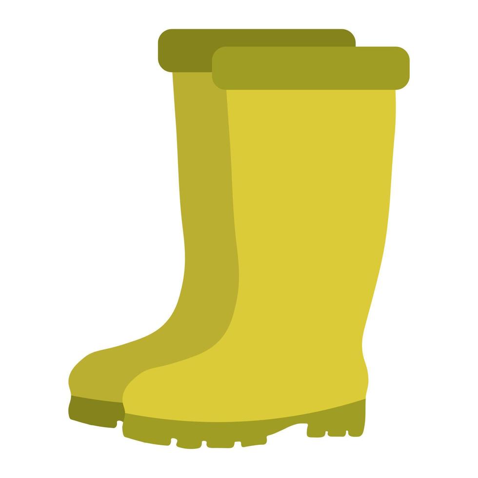 bottes en caoutchouc sur fond blanc. illustration vectorielle. vecteur