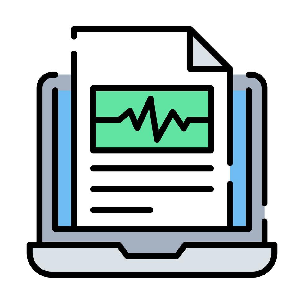 conception de concepts modernes de rapport ecg, illustration vectorielle vecteur