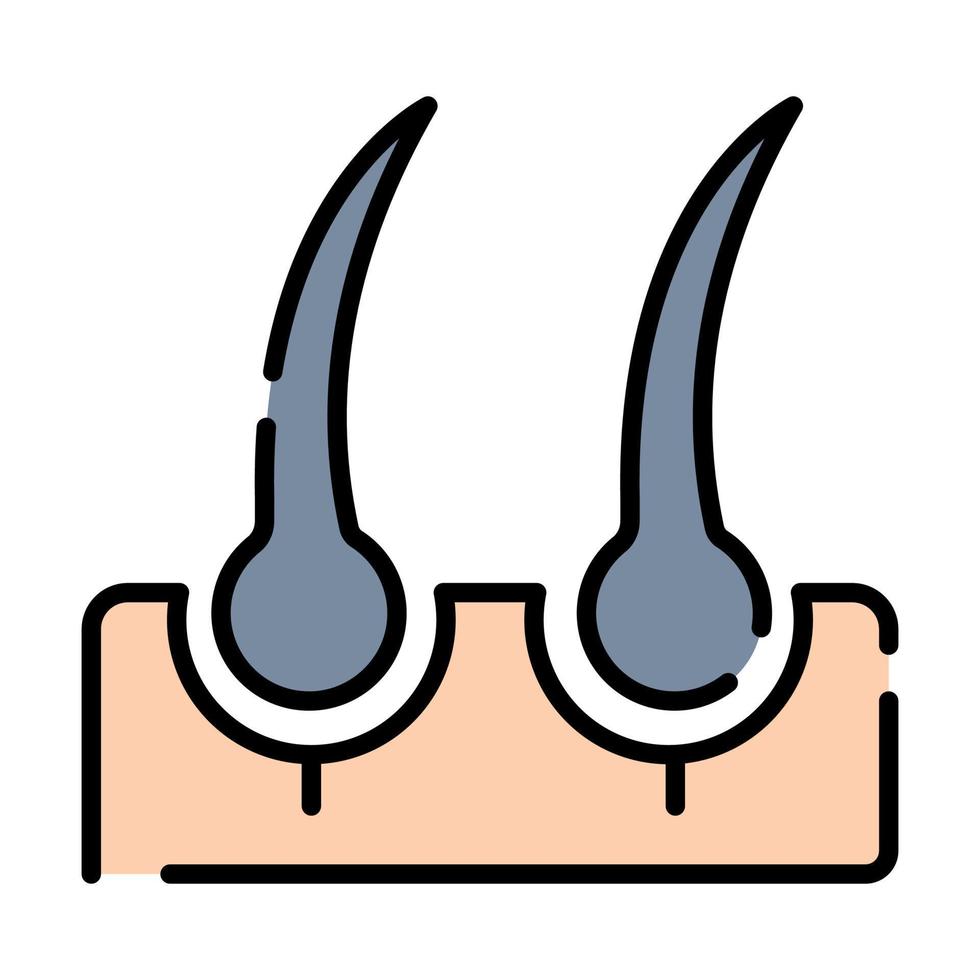 conception de concepts modernes de follicule pileux, illustration vectorielle vecteur