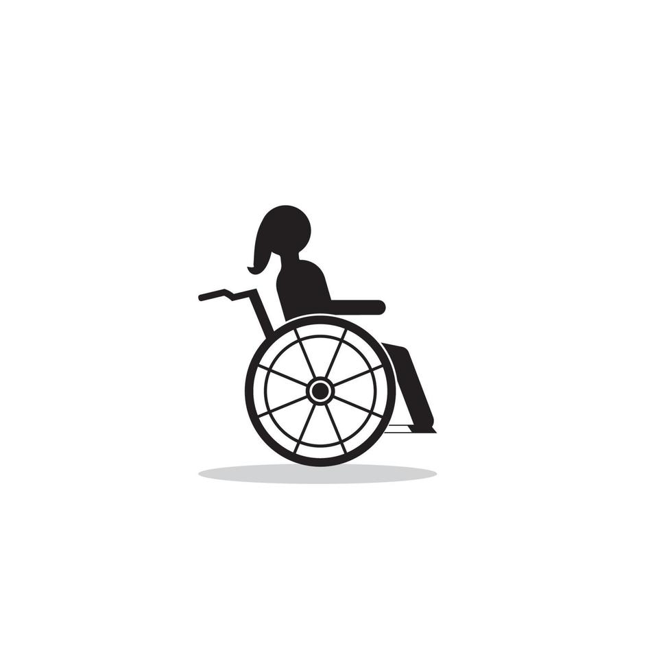 logo de fauteuil roulant vecteur