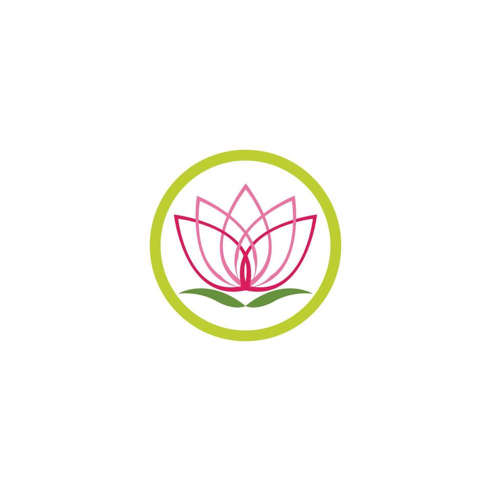 modèle de conception d'illustration vectorielle logo lotus vecteur