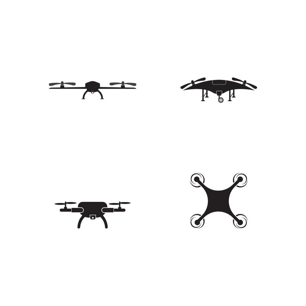 modèle de conception d'illustration vectorielle de logo de drone vecteur