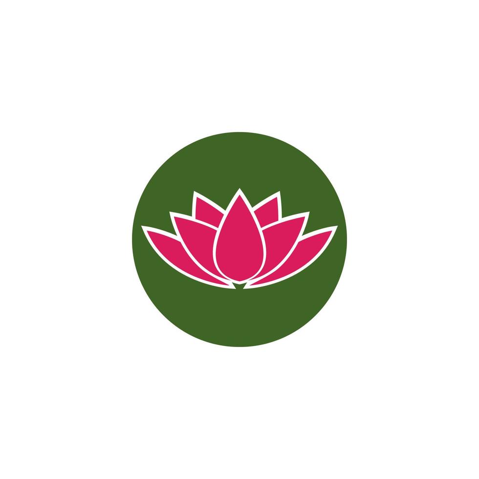 modèle de conception d'illustration vectorielle logo lotus vecteur