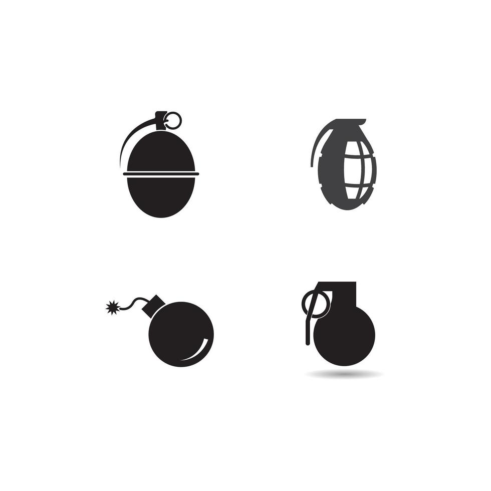 modèle de conception d'illustration vectorielle icône grenade vecteur