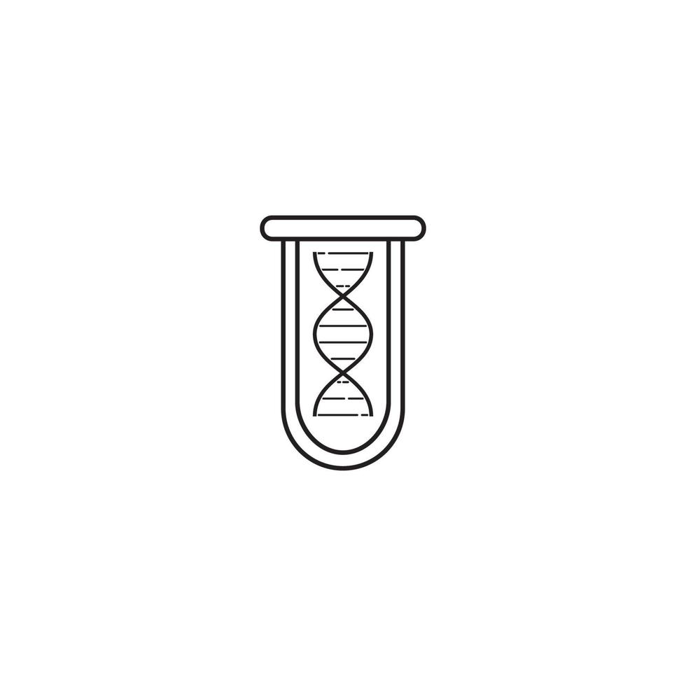 modèle de conception d'illustration vectorielle icône adn vecteur