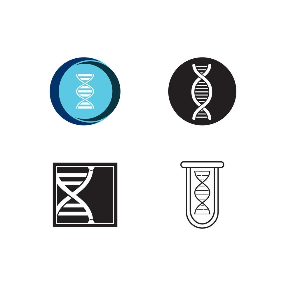 modèle de conception d'illustration vectorielle icône adn vecteur