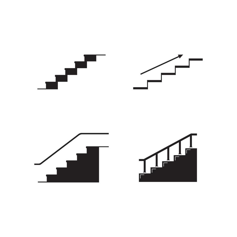 modèle de conception d'illustration vectorielle d'icône d'escalier. vecteur