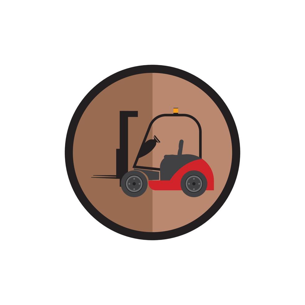 chariot élévateur icône illustration vectorielle création de logo vecteur