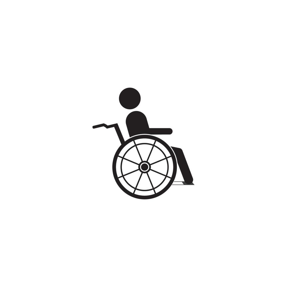 logo de fauteuil roulant vecteur