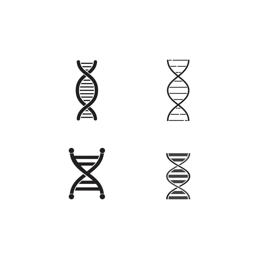 modèle de conception d'illustration vectorielle icône adn vecteur