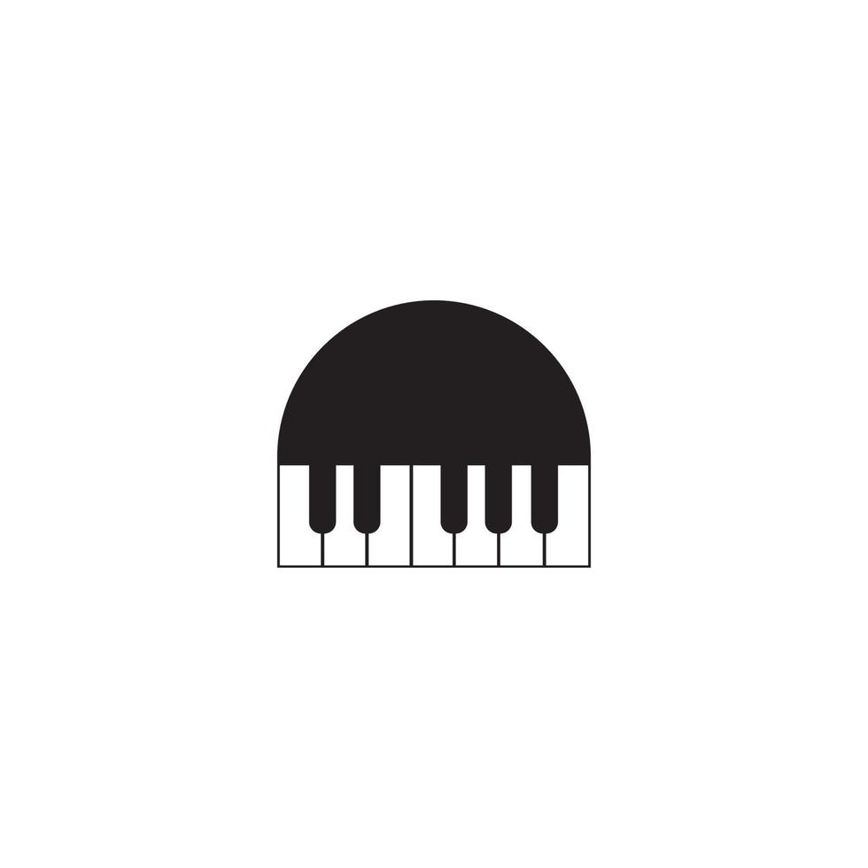 modèle de logo d'illustration vectorielle d'icône de piano. vecteur