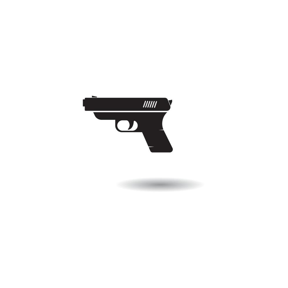 modèle de conception d'illustration vectorielle de logo d'arme à feu vecteur