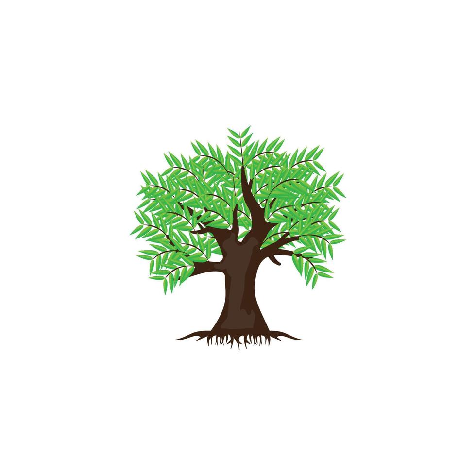 modèle de conception d'illustration vectorielle de logo d'arbre. vecteur