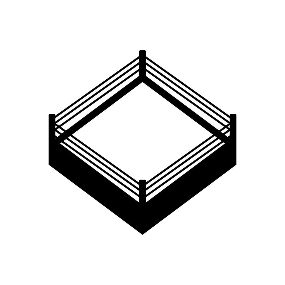 icône de ring de boxe vecteur