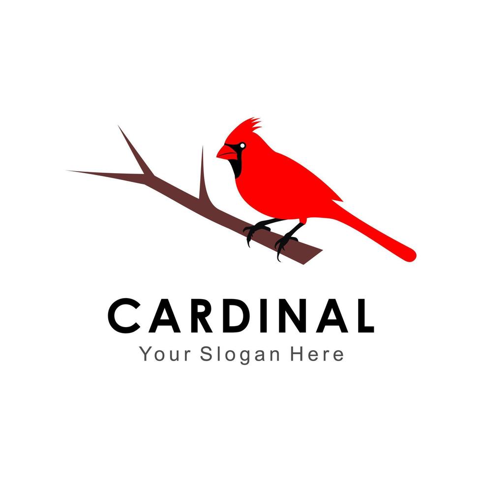 logo oiseau cardinal vecteur