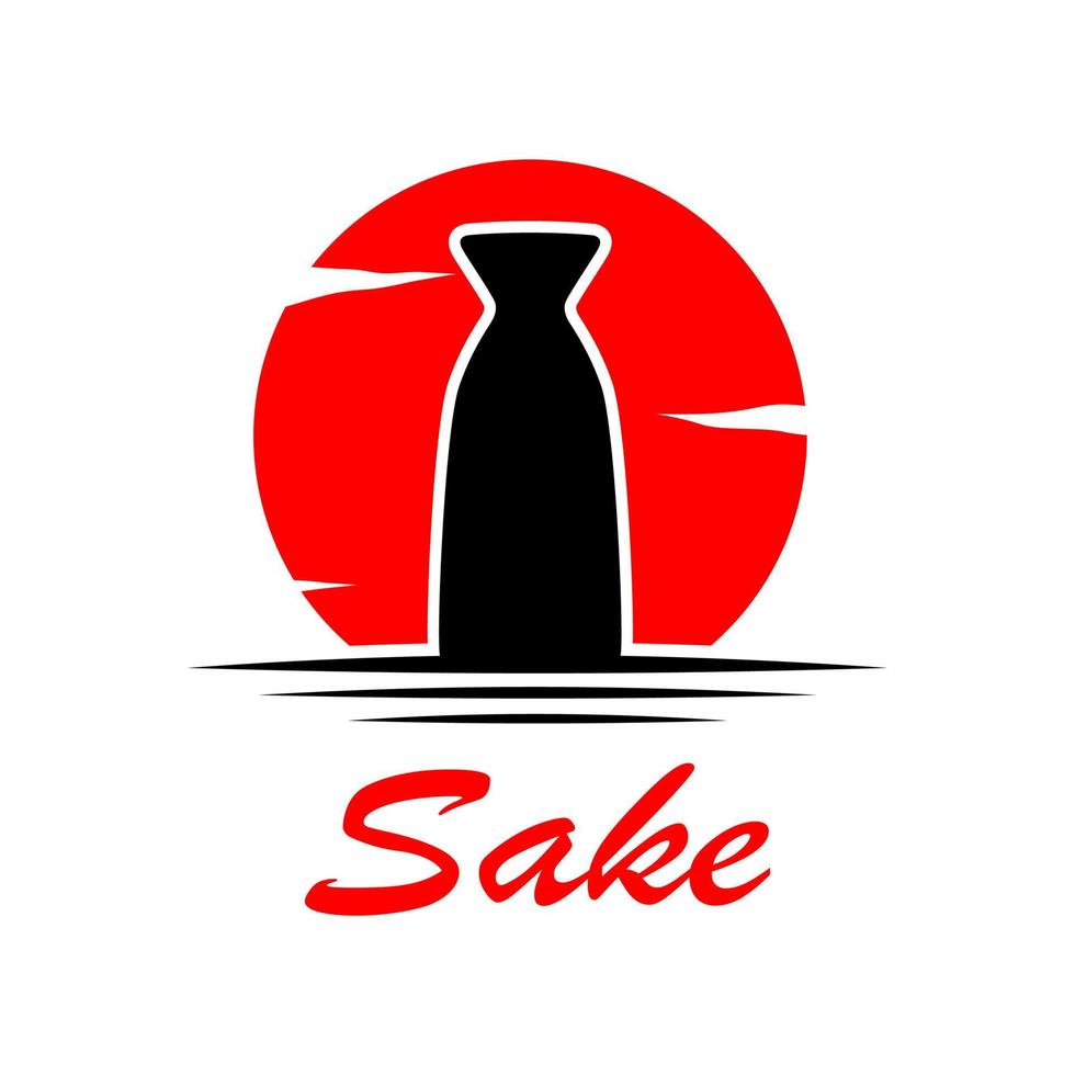 vecteur de logo de saké