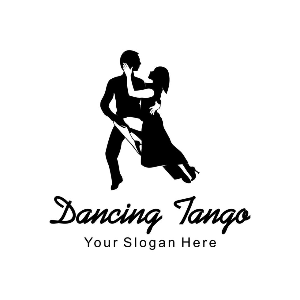 logo de danse de couple vecteur