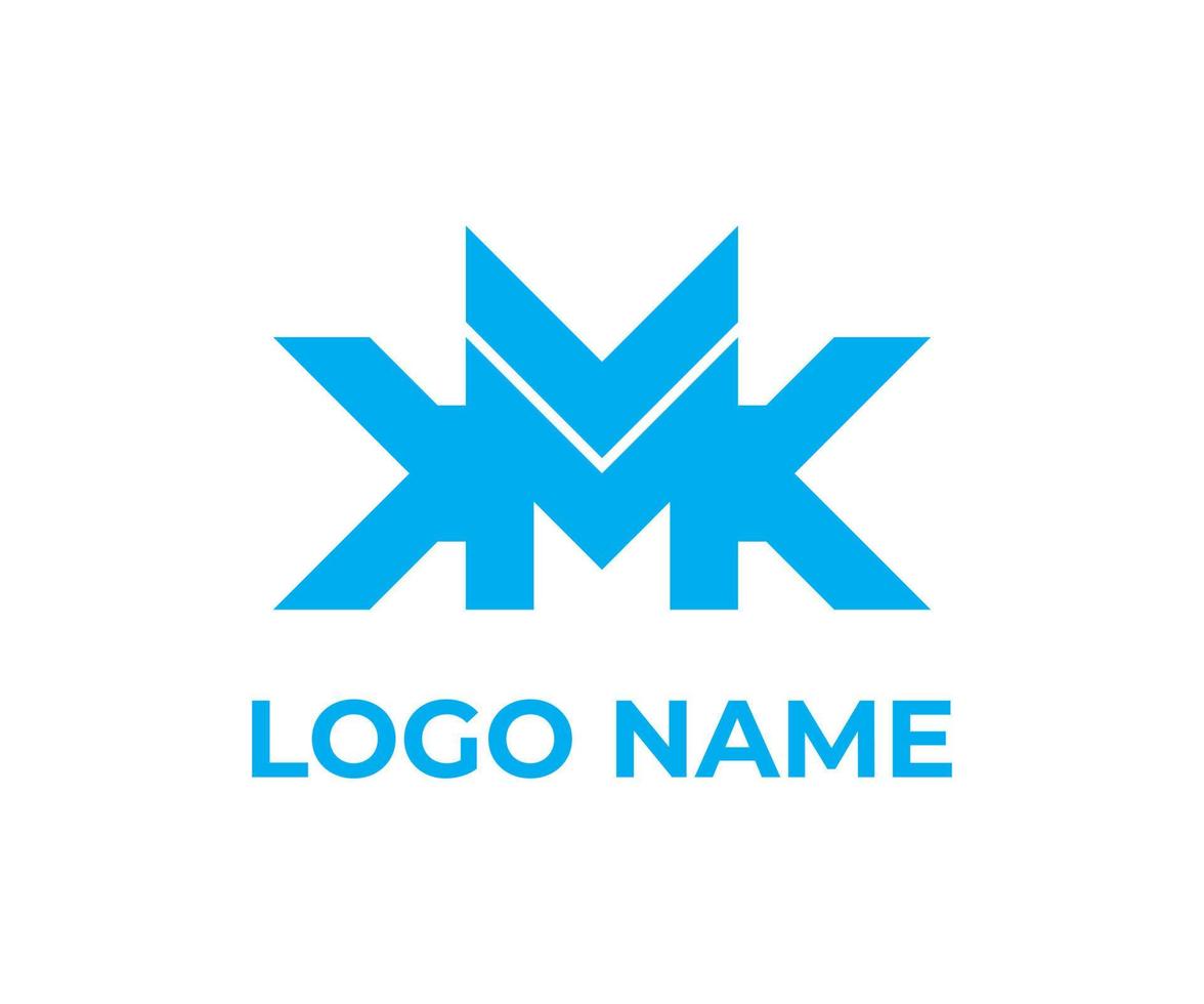 m lettre logo logo emblème abstrac avec couleur noire vecteur