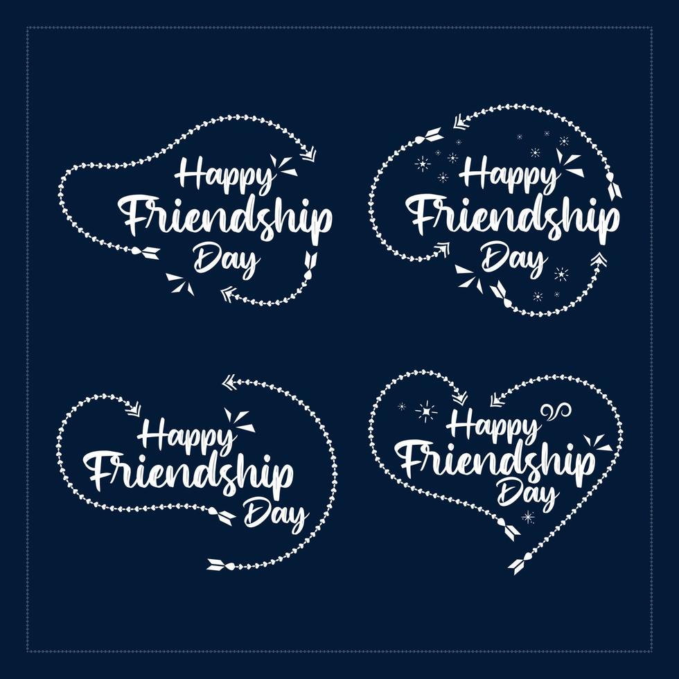 bonne conception de la journée de l'amitié pour le logo, la publication sur les réseaux sociaux, la bannière et d'autres utilisations. vecteur