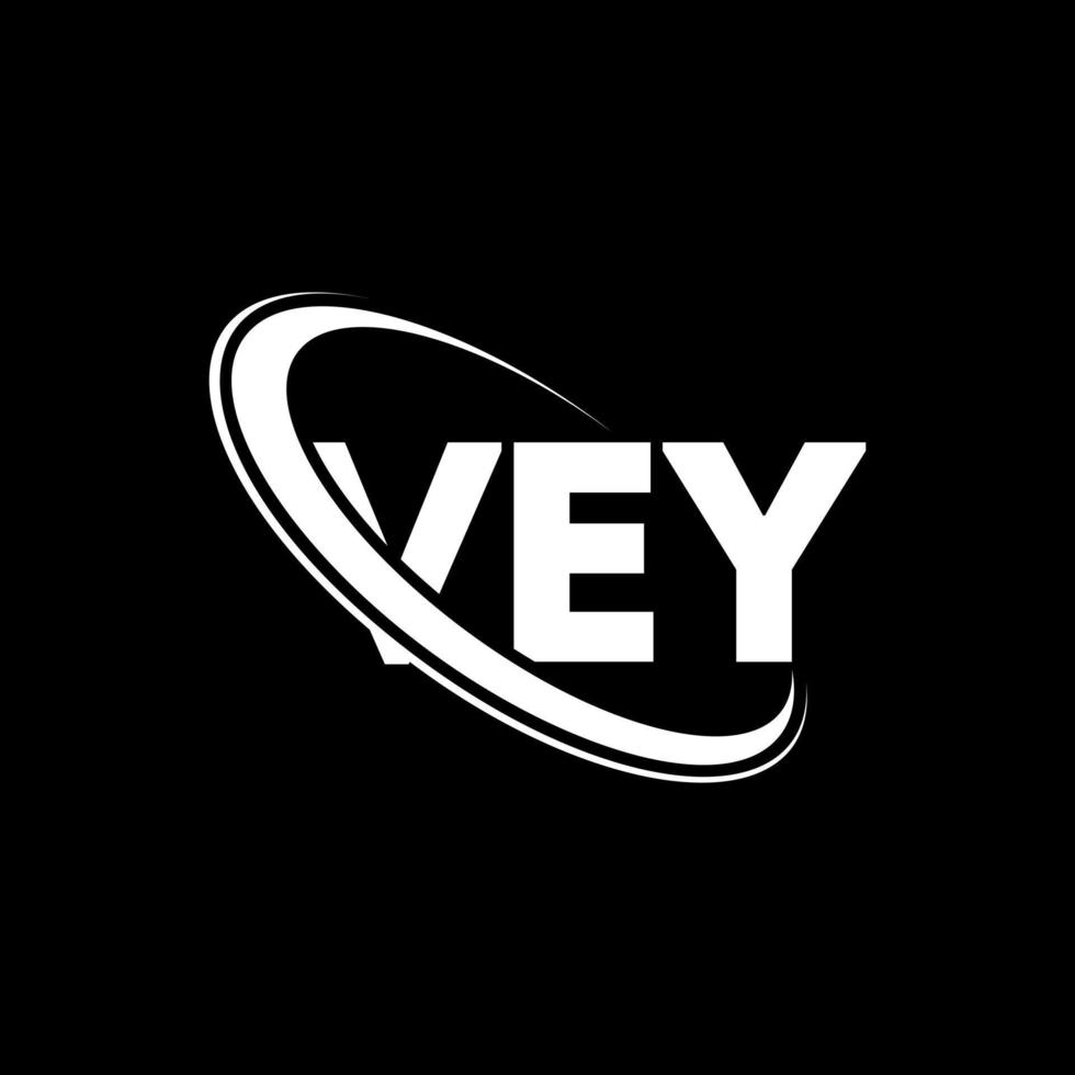 logo vey. vey lettre. création de logo de lettre vey. initiales logo vey liées avec un cercle et un logo monogramme majuscule. typographie vey pour la technologie, les affaires et la marque immobilière. vecteur