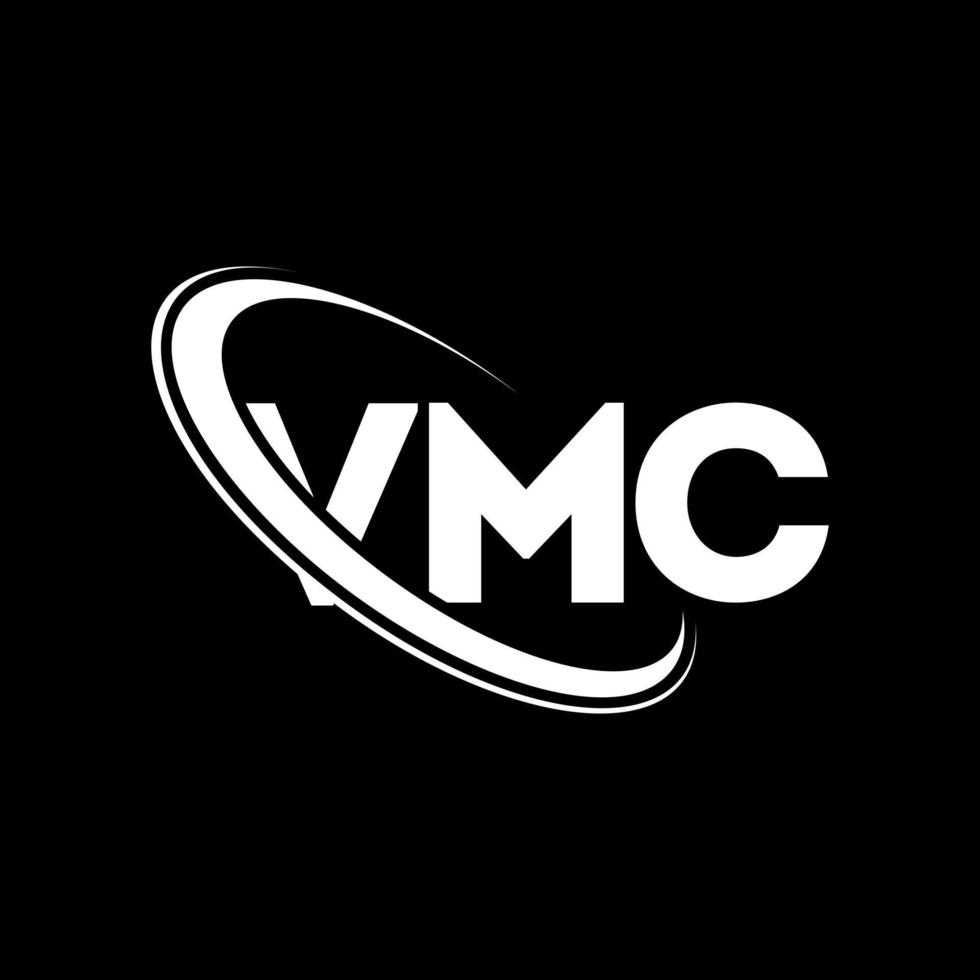 logo vmc. lettre vmc. création de logo de lettre vmc. initiales logo vmc liées par un cercle et un logo monogramme majuscule. typographie vmc pour la technologie, les affaires et la marque immobilière. vecteur
