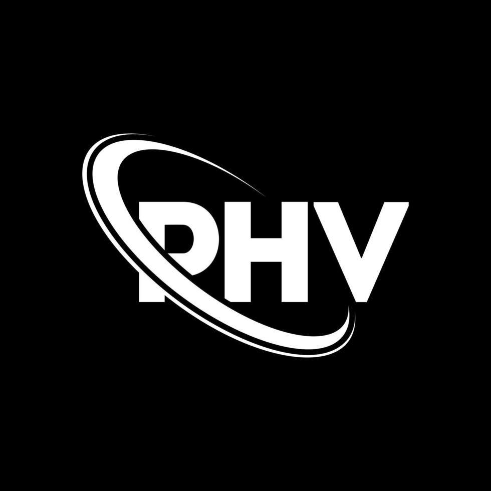logo phv. lettre phv. création de logo de lettre phv. initiales logo phv liées avec un cercle et un logo monogramme majuscule. typographie phv pour la technologie, les affaires et la marque immobilière. vecteur