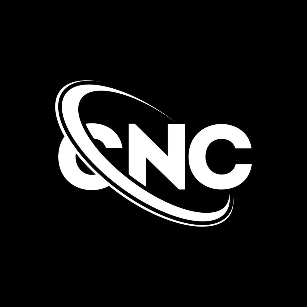 logo cnc. lettre cnc. création de logo de lettre cnc. initiales cnc logo lié avec cercle et logo monogramme majuscule. typographie cnc pour la technologie, les affaires et la marque immobilière. vecteur