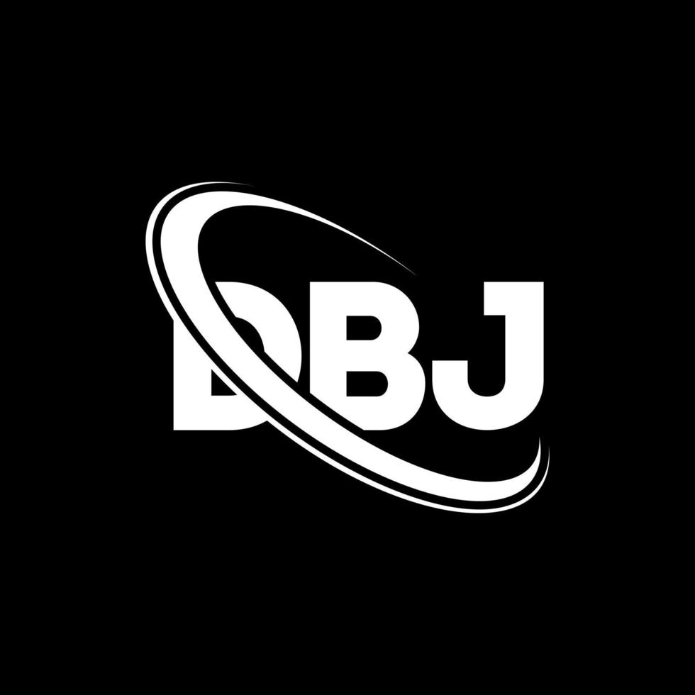 logo dbj. lettre dbj. création de logo de lettre dbj. initiales logo dbj liées avec un cercle et un logo monogramme majuscule. typographie dbj pour la technologie, les affaires et la marque immobilière. vecteur
