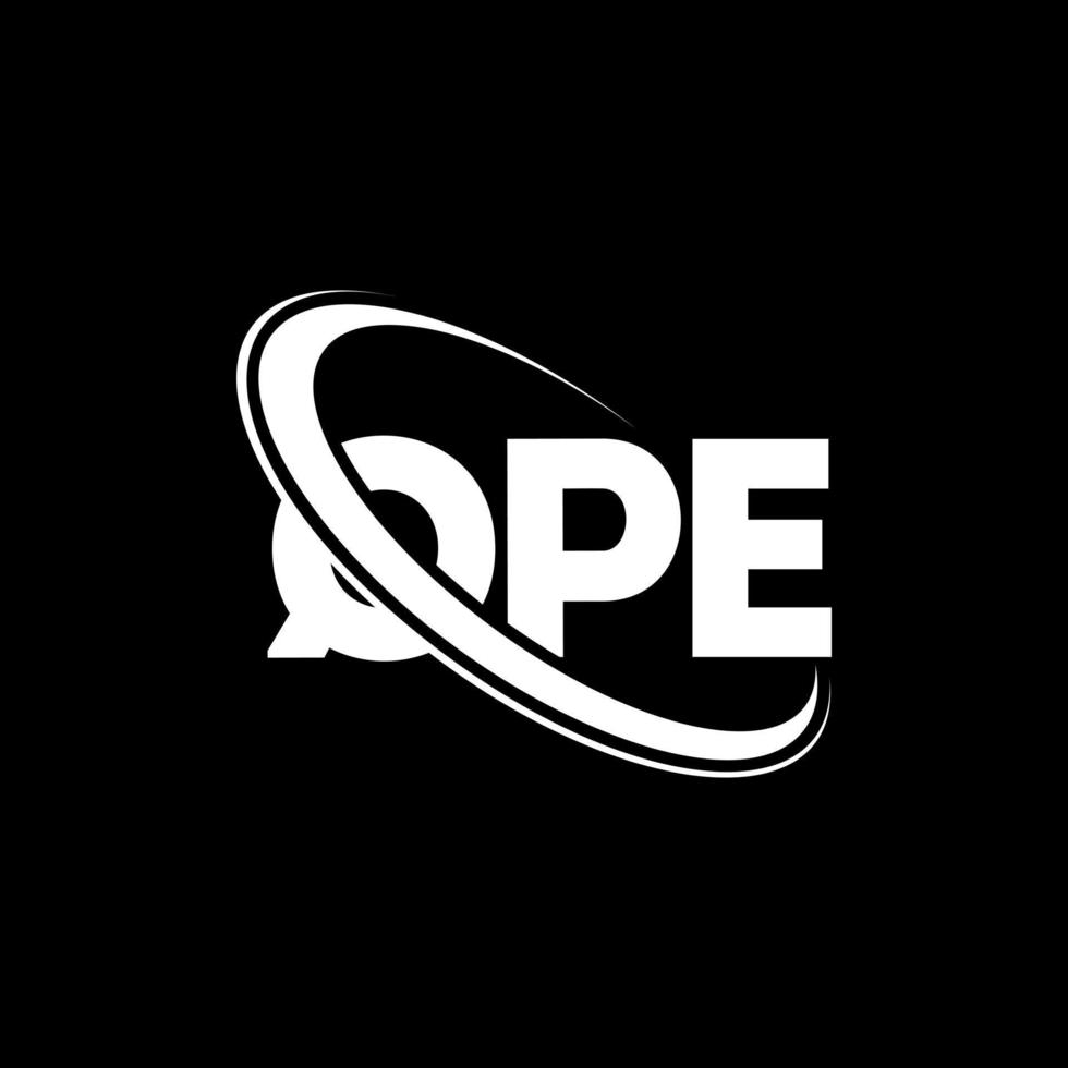 logo qpe. lettre qpe. création de logo de lettre qpe. initiales logo qpe liées par un cercle et un logo monogramme majuscule. typographie qpe pour la technologie, les affaires et la marque immobilière. vecteur