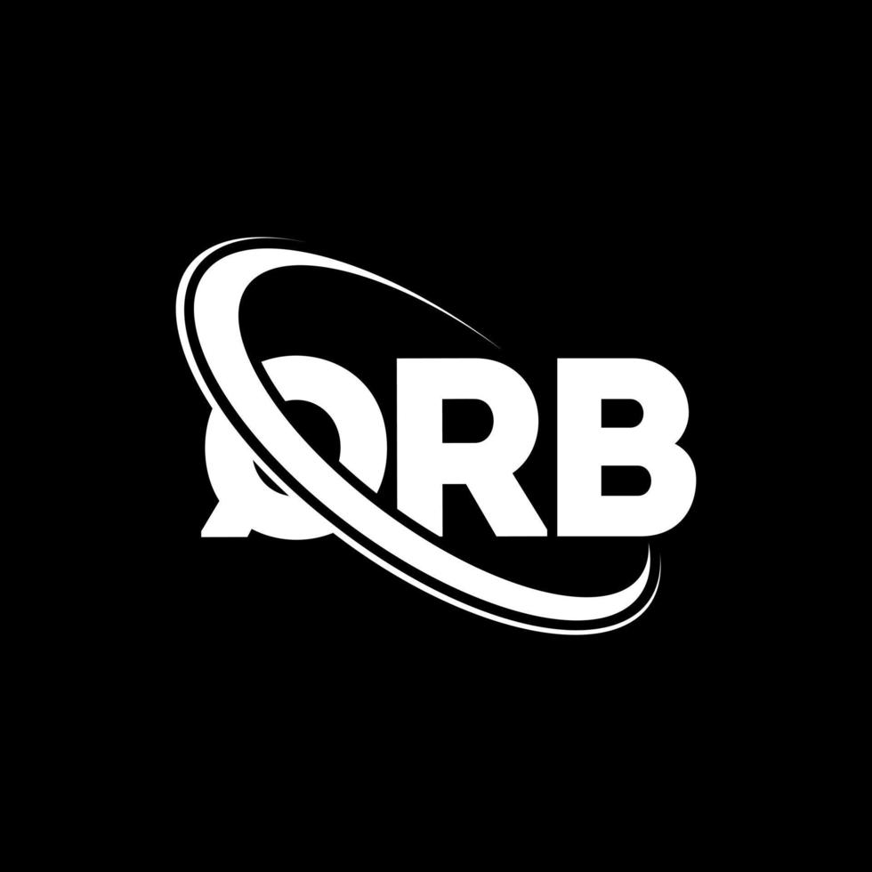 logo QRB. lettre qrb. création de logo de lettre qrb. initiales logo qrb liées avec un cercle et un logo monogramme majuscule. typographie qrb pour la technologie, les affaires et la marque immobilière. vecteur