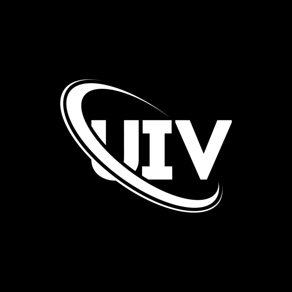 logo de l'uiv. lettre uiv. création de logo de lettre uiv. initiales logo uiv lié avec un cercle et un logo monogramme majuscule. typographie uiv pour la technologie, les affaires et la marque immobilière. vecteur