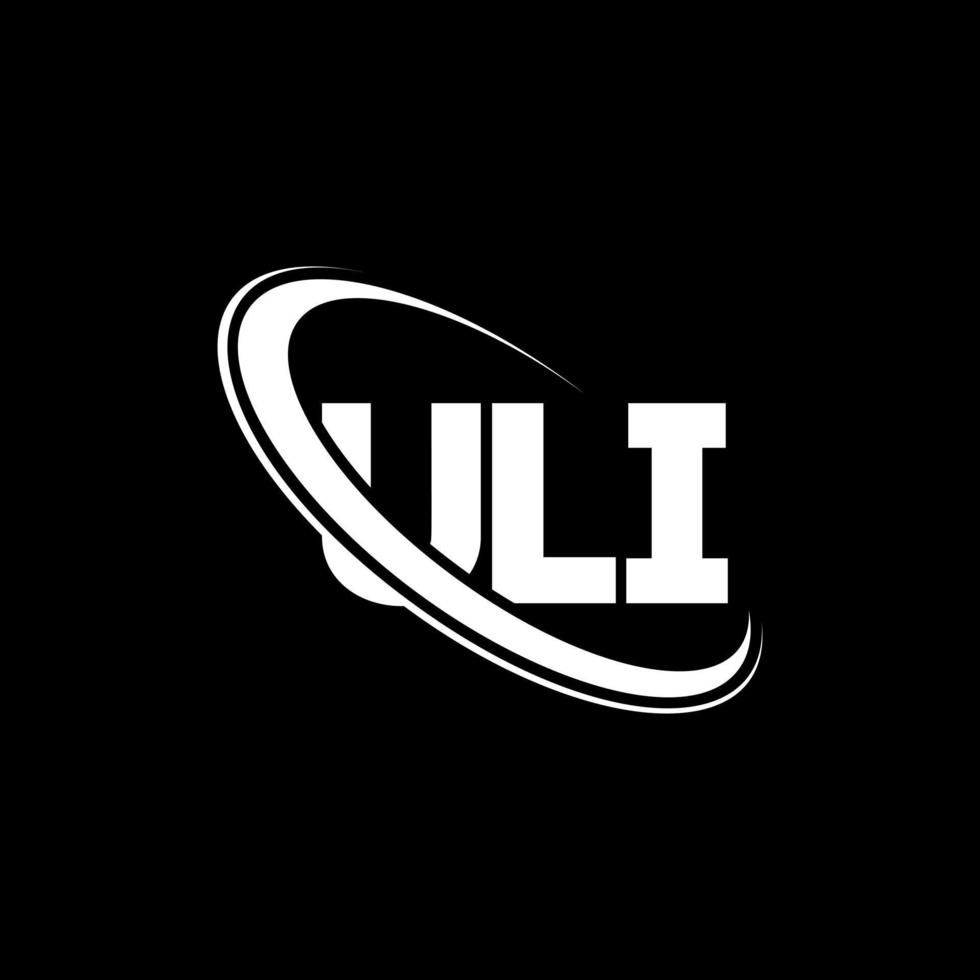 logo Uli. lettre uli. création de logo de lettre uli. initiales logo uli liées avec un cercle et un logo monogramme majuscule. typographie uli pour la technologie, les affaires et la marque immobilière. vecteur