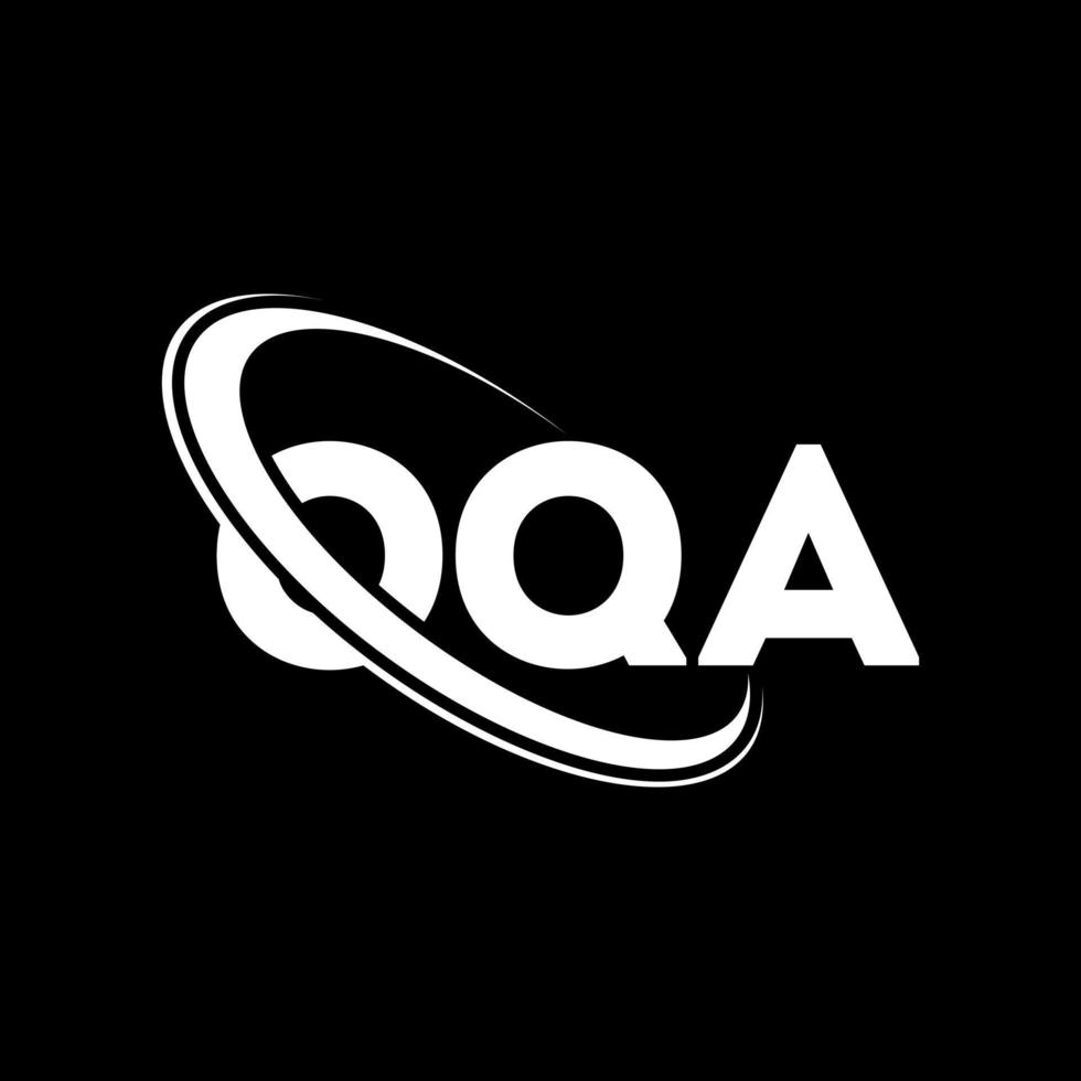 logo oqa. lettre oqa. création de logo de lettre oqa. initiales logo oqa liées avec un cercle et un logo monogramme majuscule. typographie oqa pour la marque technologique, commerciale et immobilière. vecteur