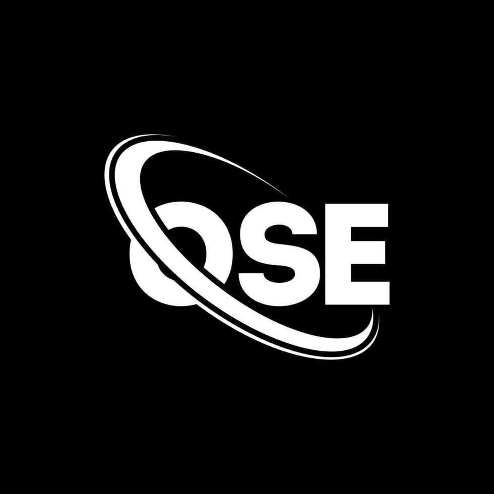 logo osé. cette lettre. création de logo de lettre ose. initiales logo ose liées avec un cercle et un logo monogramme majuscule. ose typographie pour la technologie, les affaires et la marque immobilière. vecteur