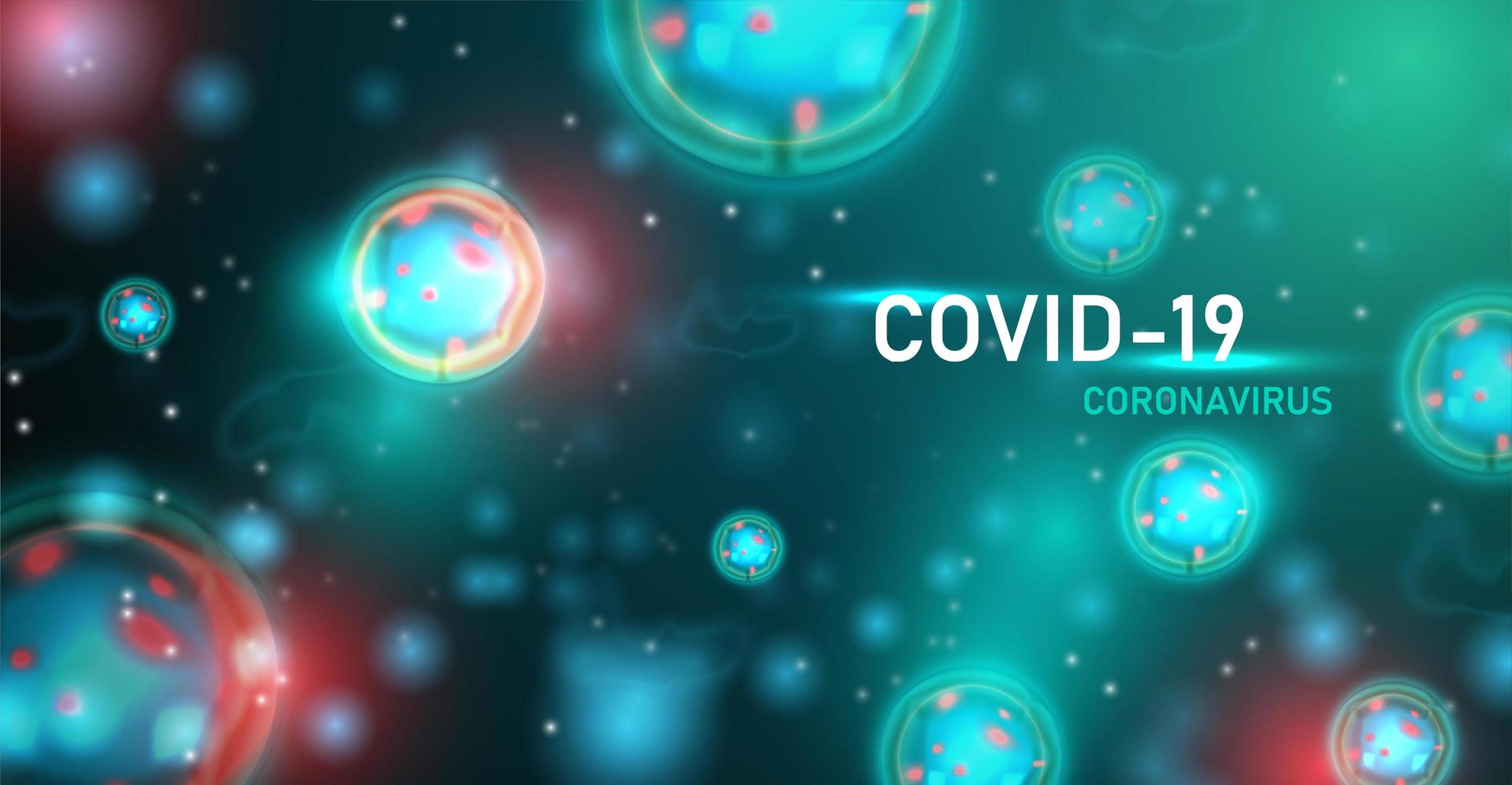 affiche d'infection de coronavirus vert vecteur