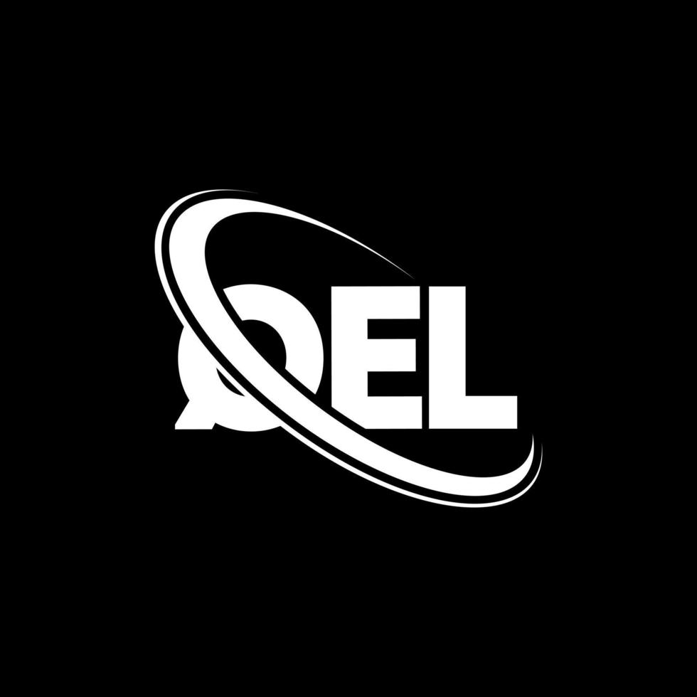 logo qel. qel lettre. création de logo de lettre qel. initiales logo qel liées avec un cercle et un logo monogramme majuscule. typographie qel pour la technologie, les affaires et la marque immobilière. vecteur