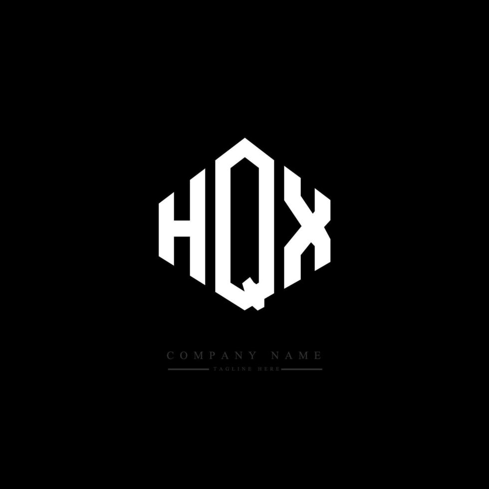 création de logo de lettre hqx avec forme de polygone. création de logo en forme de polygone et de cube hqx. modèle de logo vectoriel hqx hexagone couleurs blanches et noires. monogramme hqx, logo d'entreprise et immobilier.