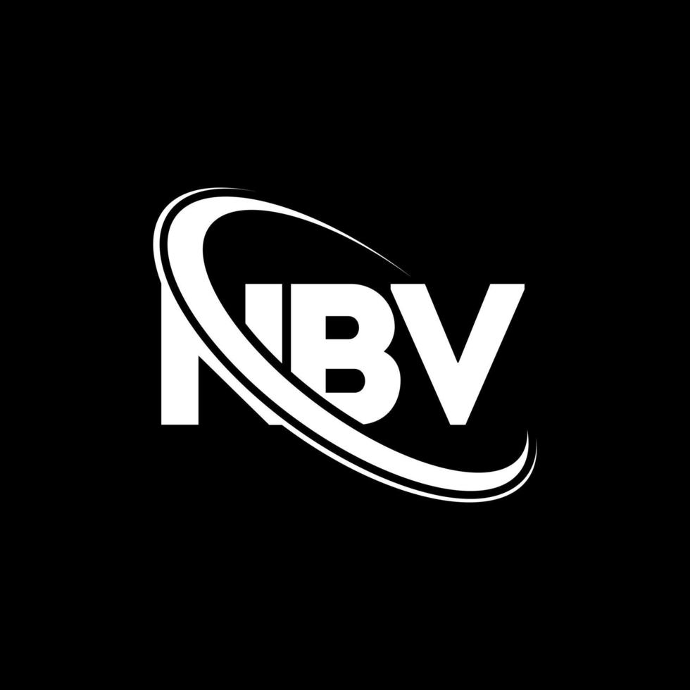 logo nbv. lettre nbv. création de logo de lettre nbv. initiales logo nbv liées avec un cercle et un logo monogramme majuscule. typographie nbv pour la marque technologique, commerciale et immobilière. vecteur