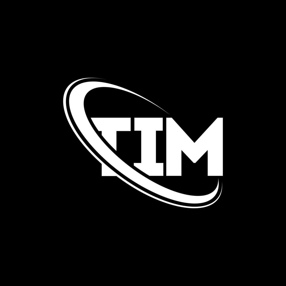 logo Tim. lettre de temps. création de logo de lettre tim. initiales logo tim liées avec un cercle et un logo monogramme majuscule. typographie tim pour la marque technologique, commerciale et immobilière. vecteur