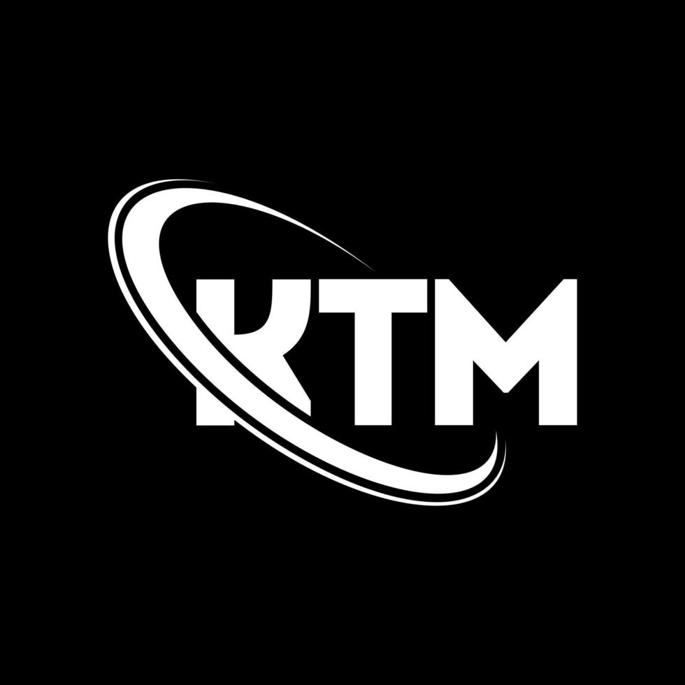 logo ktm. lettre ktm. création de logo de lettre ktm. initiales logo ktm liées par un cercle et un logo monogramme majuscule. typographie ktm pour la technologie, les affaires et la marque immobilière. vecteur