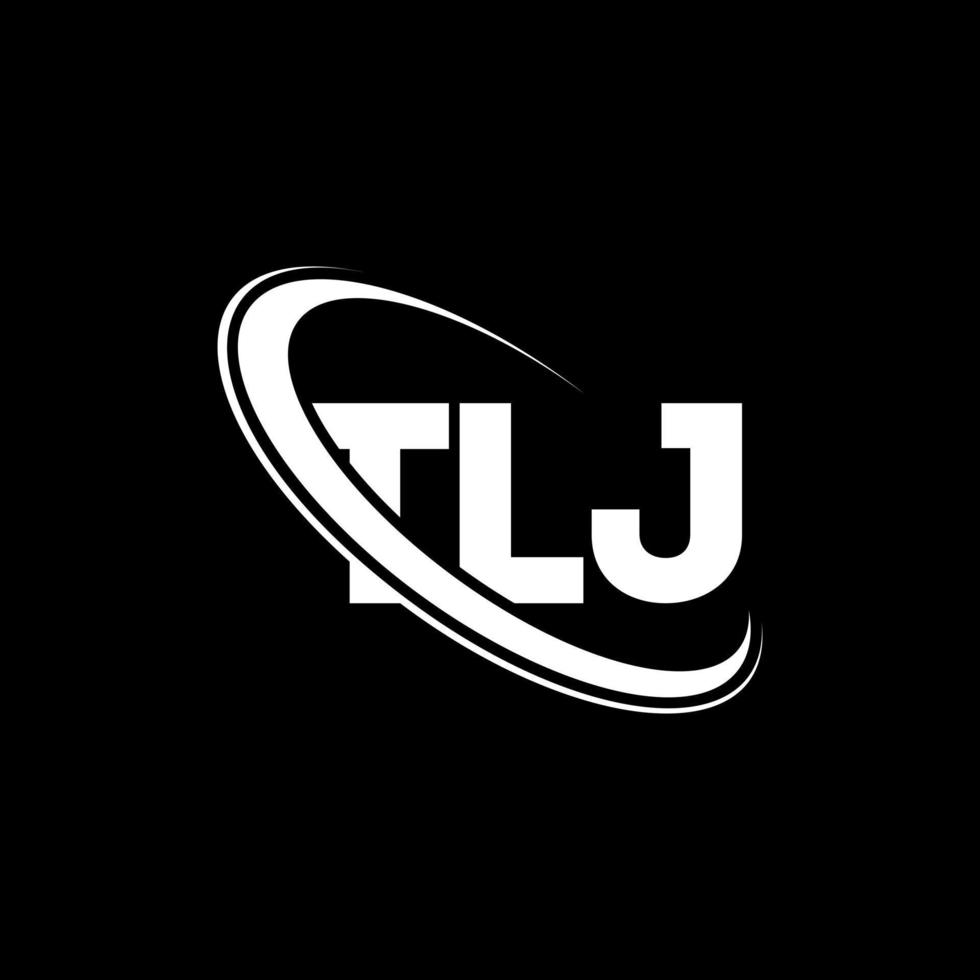 logo tj. lettre tlj. création de logo de lettre tlj. initiales logo tlj liées avec un cercle et un logo monogramme majuscule. typographie tlj pour la technologie, les affaires et la marque immobilière. vecteur