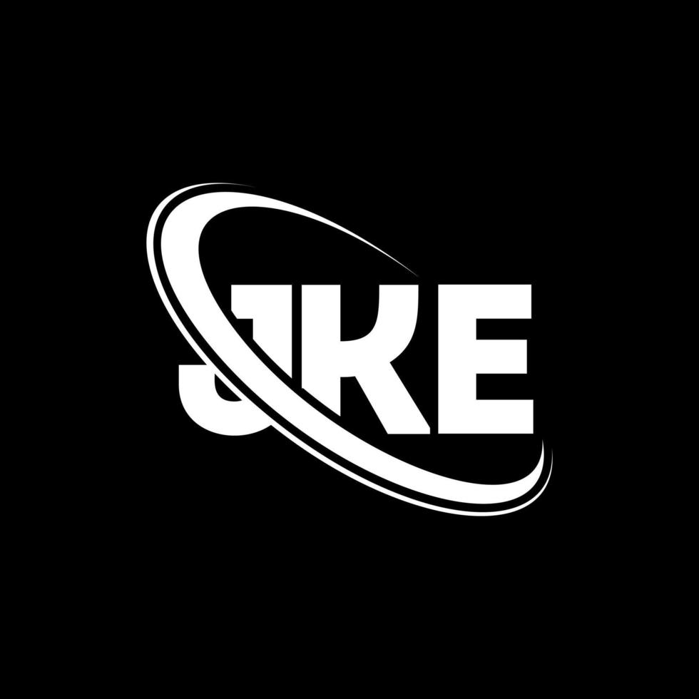 logo jke. jke lettre. création de logo de lettre jke. initiales jke logo liées avec un cercle et un logo monogramme majuscule. typographie jke pour la technologie, les affaires et la marque immobilière. vecteur