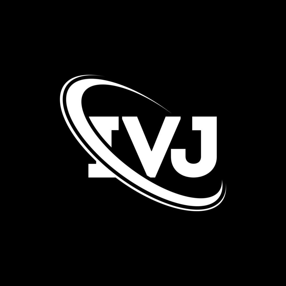 logo ivj. IVJ lettre. création de logo de lettre ivj. initiales logo ivj liées avec un cercle et un logo monogramme majuscule. typographie ivj pour la technologie, les affaires et la marque immobilière. vecteur