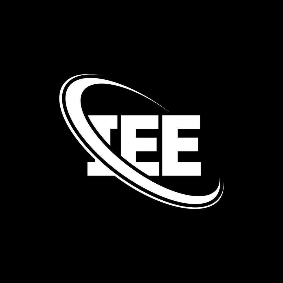 c'est-à-dire le logo. c'est-à-dire lettre. création de logo de lettre iee. initiales logo iee liées avec un cercle et un logo monogramme majuscule. typographie iee pour la technologie, les affaires et la marque immobilière. vecteur