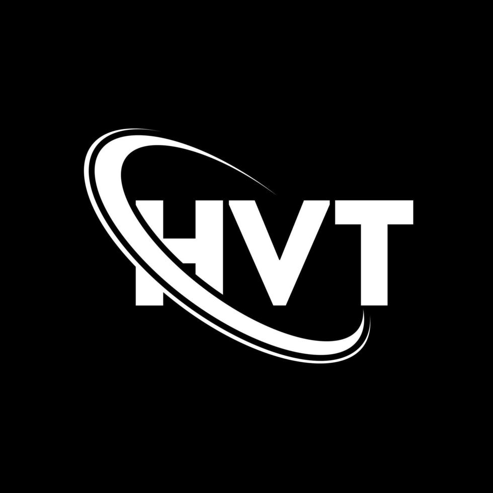 logo hvt. lettre hvt. création de logo de lettre hvt. initiales logo hvt liées avec un cercle et un logo monogramme majuscule. typographie hvt pour la technologie, les affaires et la marque immobilière. vecteur