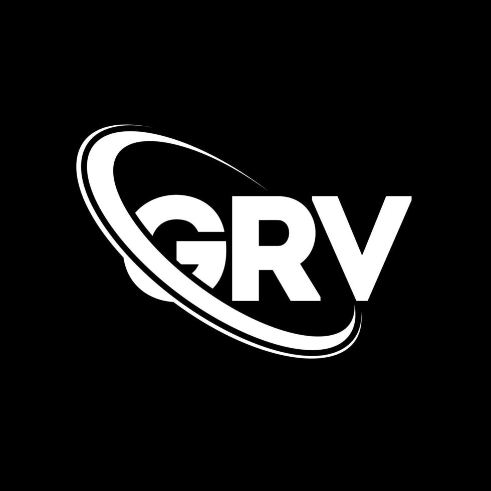 logo grv. lettre grv. création de logo de lettre grv. initiales logo grv liées avec un cercle et un logo monogramme majuscule. typographie grv pour la technologie, les affaires et la marque immobilière. vecteur