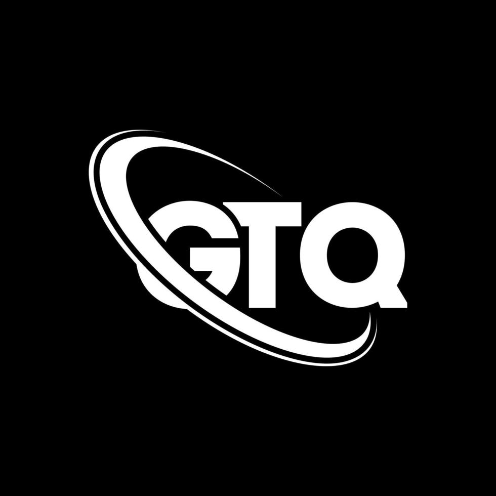 logo gtq. lettre gtq. création de logo de lettre gtq. initiales logo gtq liées avec un cercle et un logo monogramme majuscule. typographie gtq pour la technologie, les affaires et la marque immobilière. vecteur